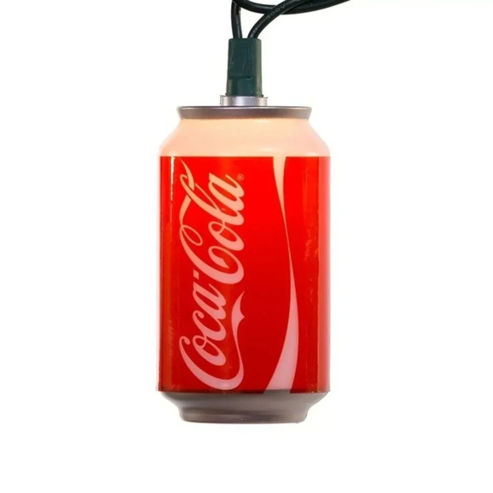 Coca Cola Coke Cans Christmas String Lights Set of‎ 10 Kurt Adler CC0748 New